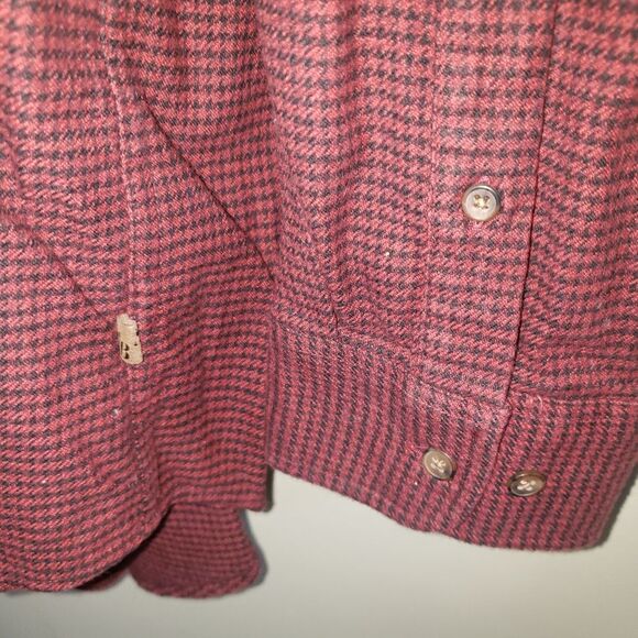 NEW St. Johns Bay Maroon & Black Long-Sleeve Button-Down Cotton XL Tall Big Tall - Picture 8 of 8